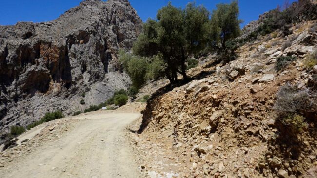 Schotterpiste auf Kreta